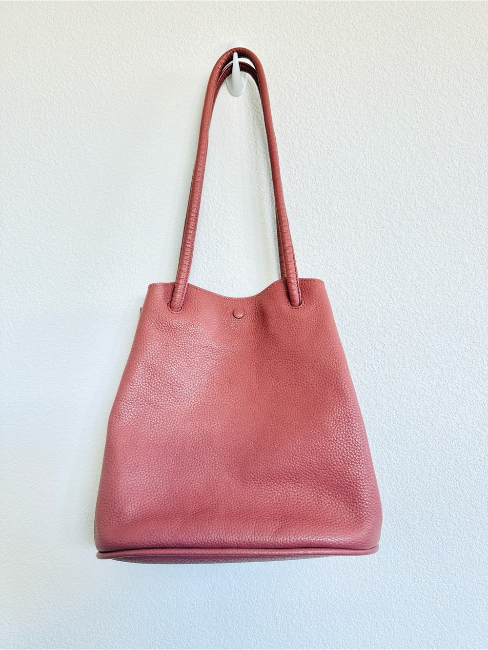 Motherhouse Pebbled Leather Tote Bag in Dusty Rose
